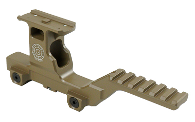 Tan rail mount for firearms accessories.