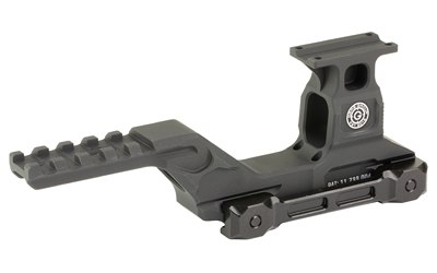 Black tactical mounting accessory for firearms.