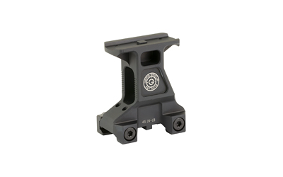Black firearm mount for scope attachment