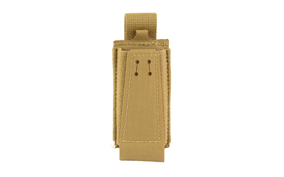 Tan tactical pouch with attachment strap