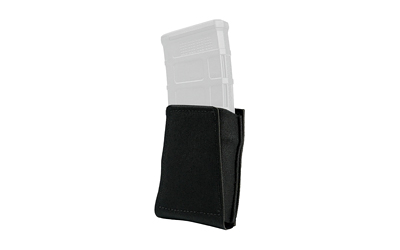 Black pouch holding a cartridge magazine.