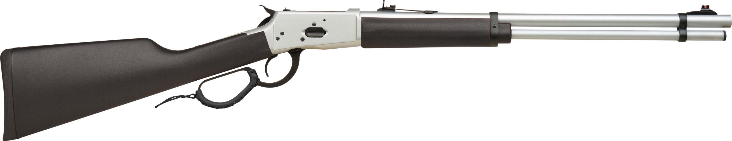 Side view of a lever-action rifle