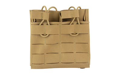 Brown tactical pouch with multiple compartments