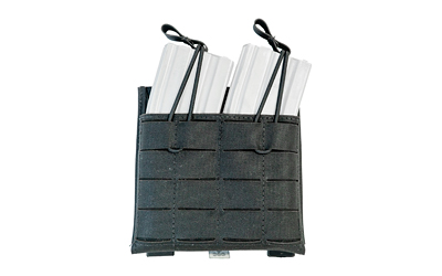 Black organizer holding clear documents.