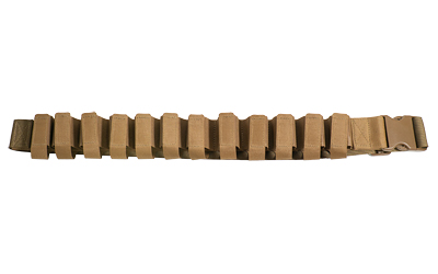 Tan tactical belt with interlocking segments