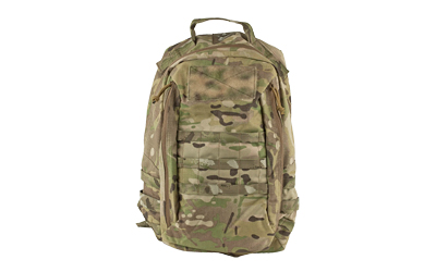 Camouflage military-style backpack