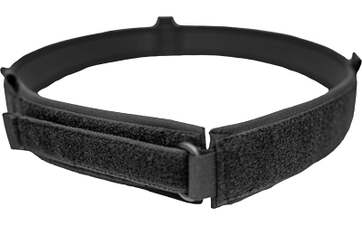 Black adjustable fabric belt for secure fitting.