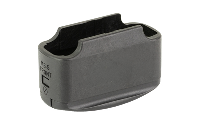 Gray plastic accessory with front label for M3.5