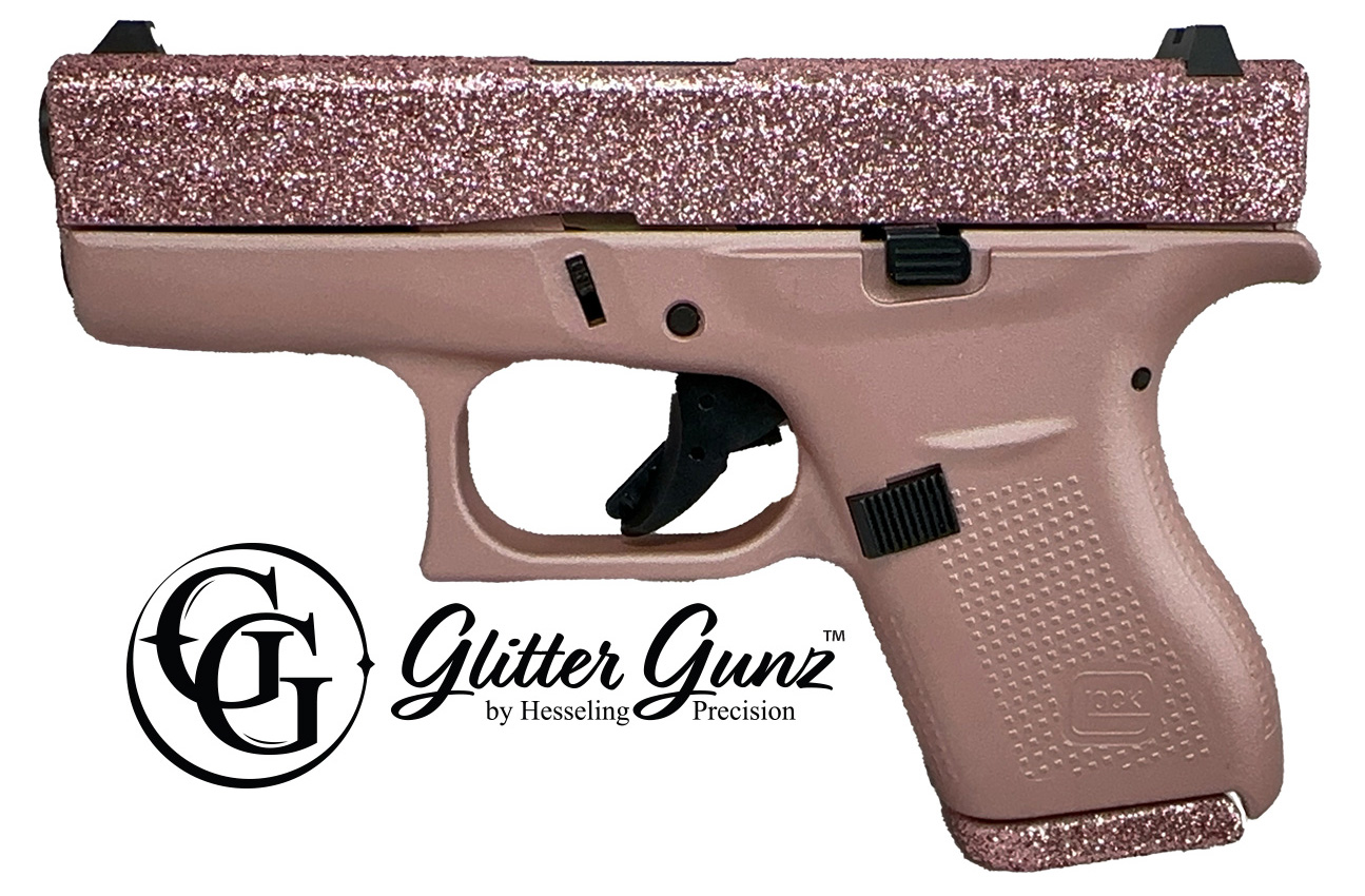 Pink glitter handgun design by Glitter Gunz