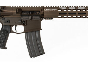 Side view of a modern rifle