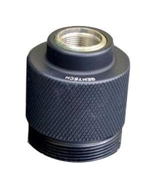 Metal connector with textured grip for secure attachment.