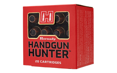 Box of Hornady Handgun Hunter cartridges.