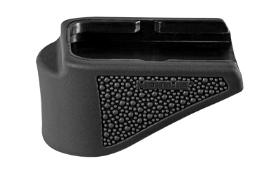 Black rubber grip for improved firearm handling
