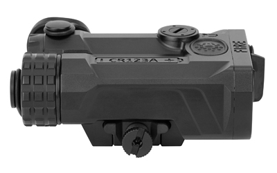 Compact tactical weapon sight in black color.