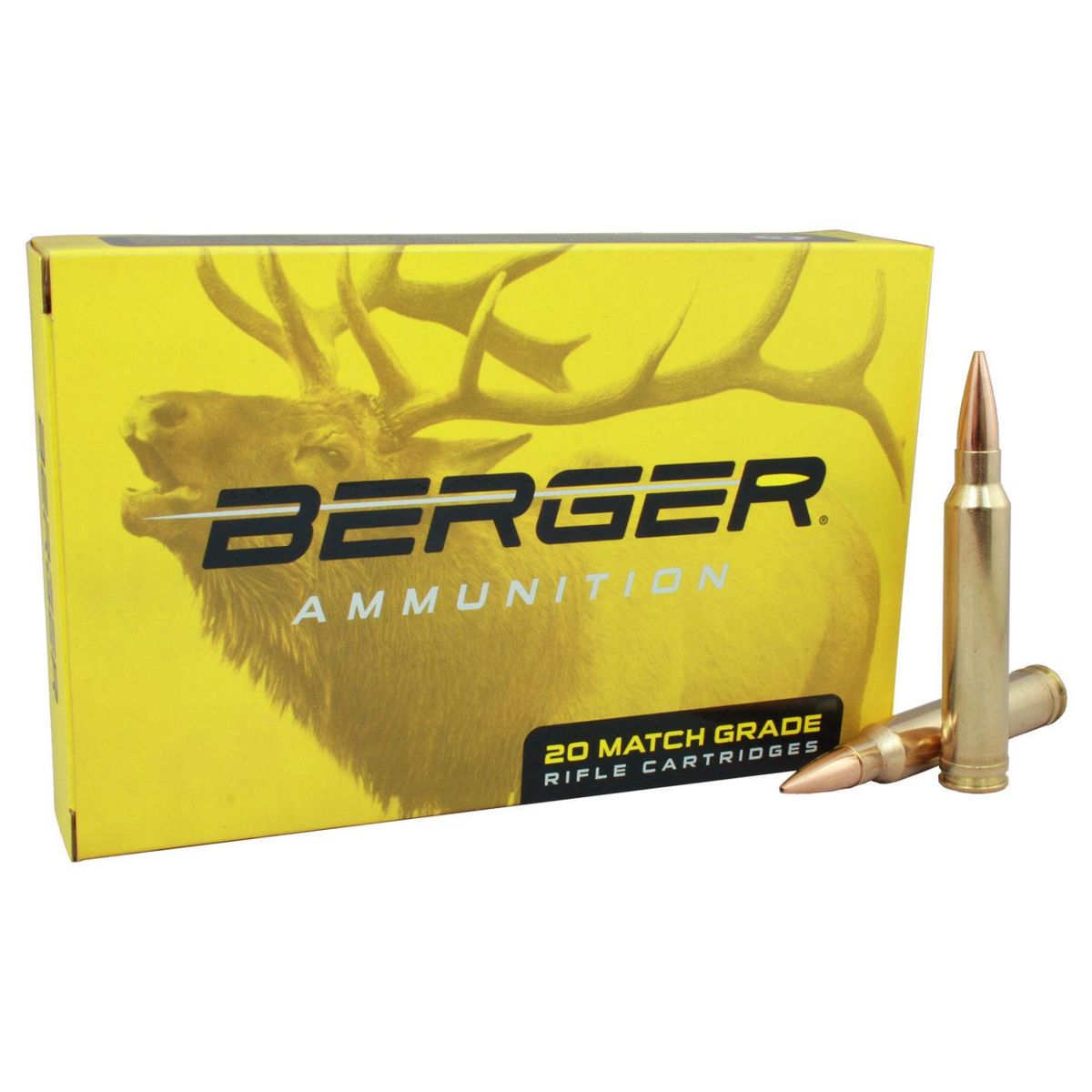 Box of Berger match grade rifle cartridges