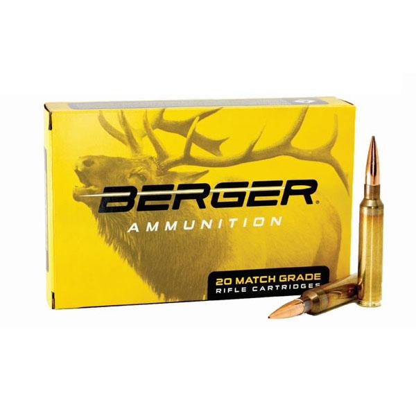 Box of Berger match grade rifle cartridges.