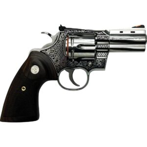 Colt Python "Filigree Frame" Handgun .357 Mag 6rd Capacity 3" Barrel Stainless Finish Wood Grips