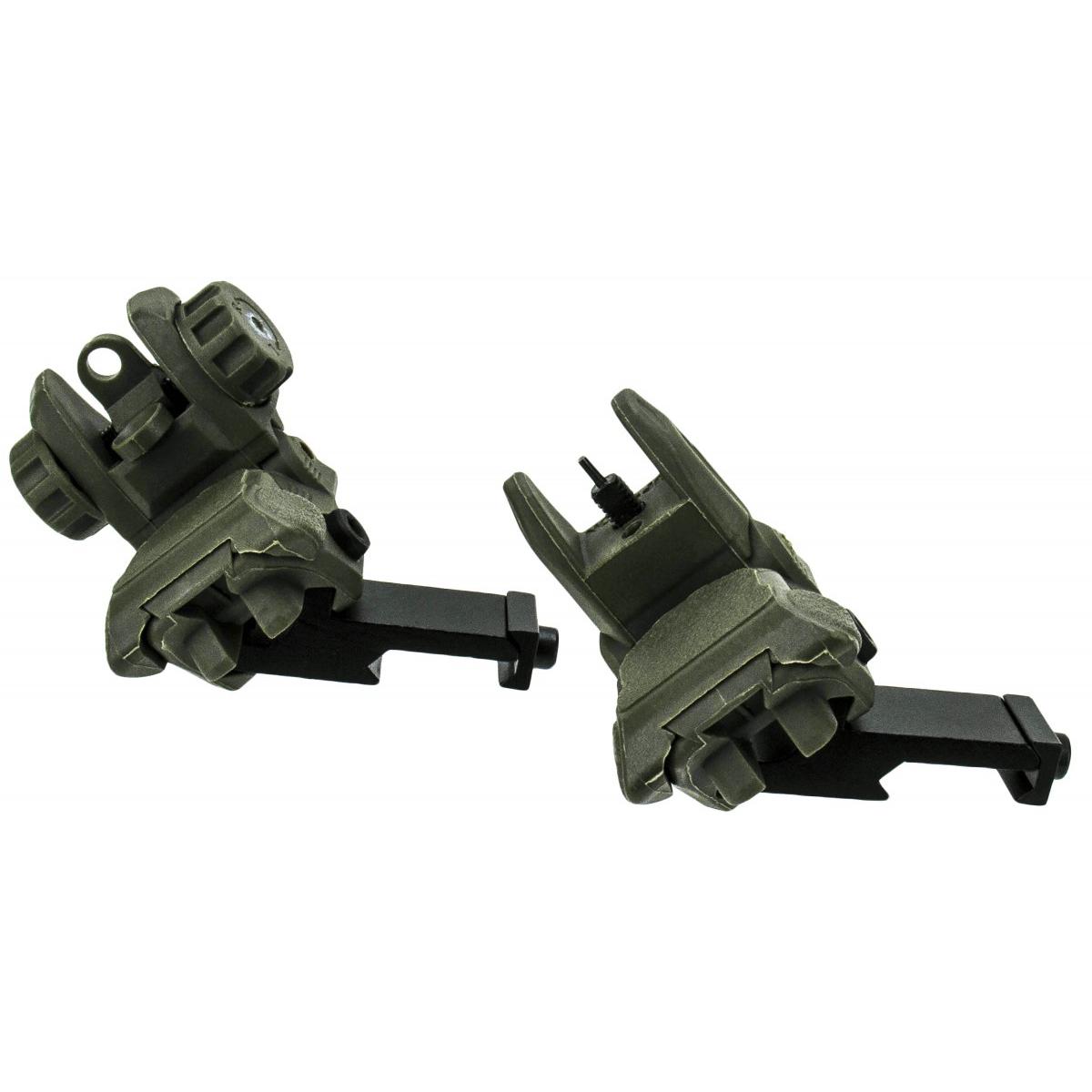 Pair of tactical gun sights in green