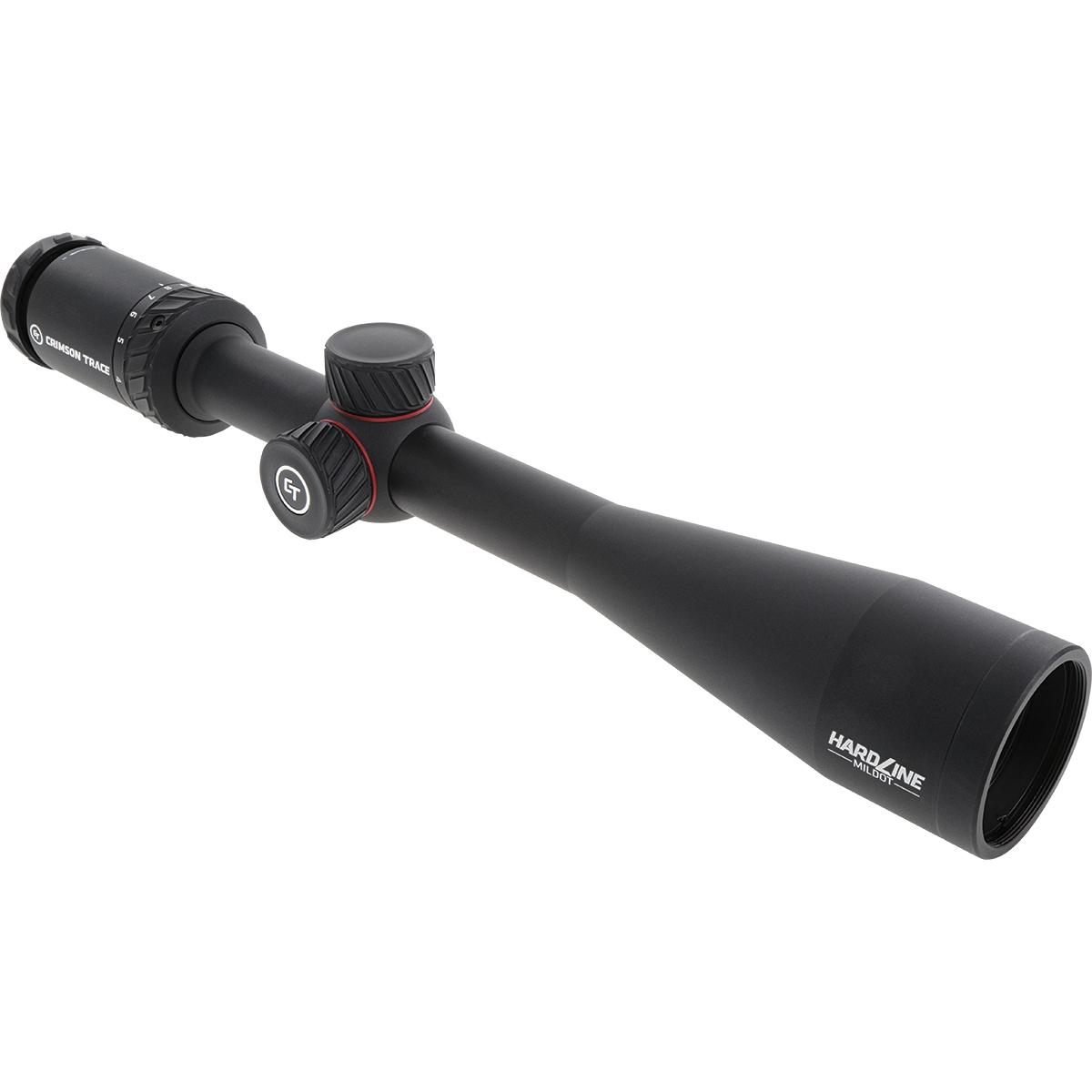 Black rifle scope with adjustable settings