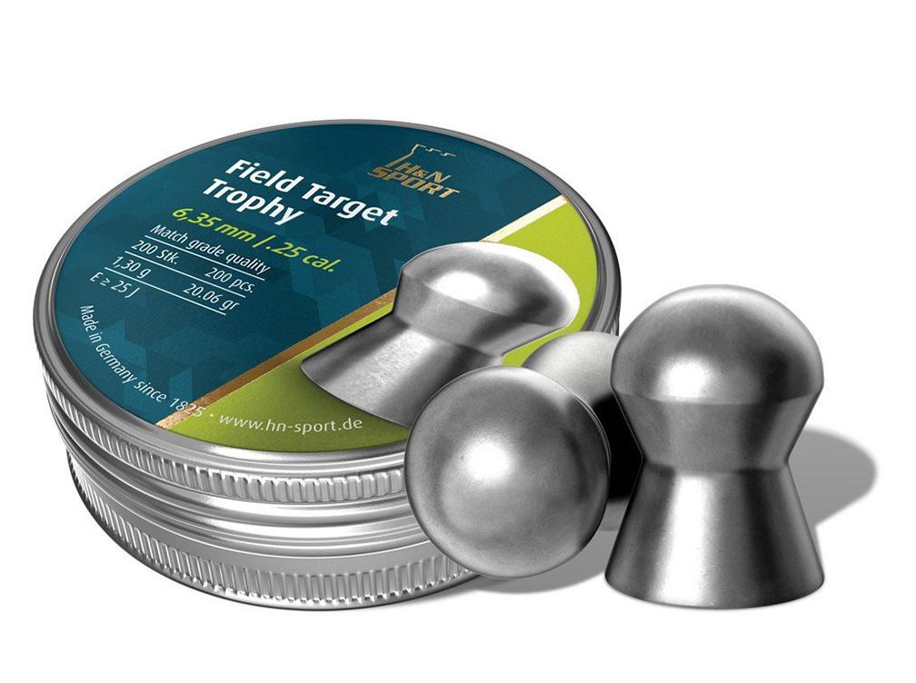 H&N Field Target Trophy Lead Pellets .25 cal. 20.06 Grain 200 Count