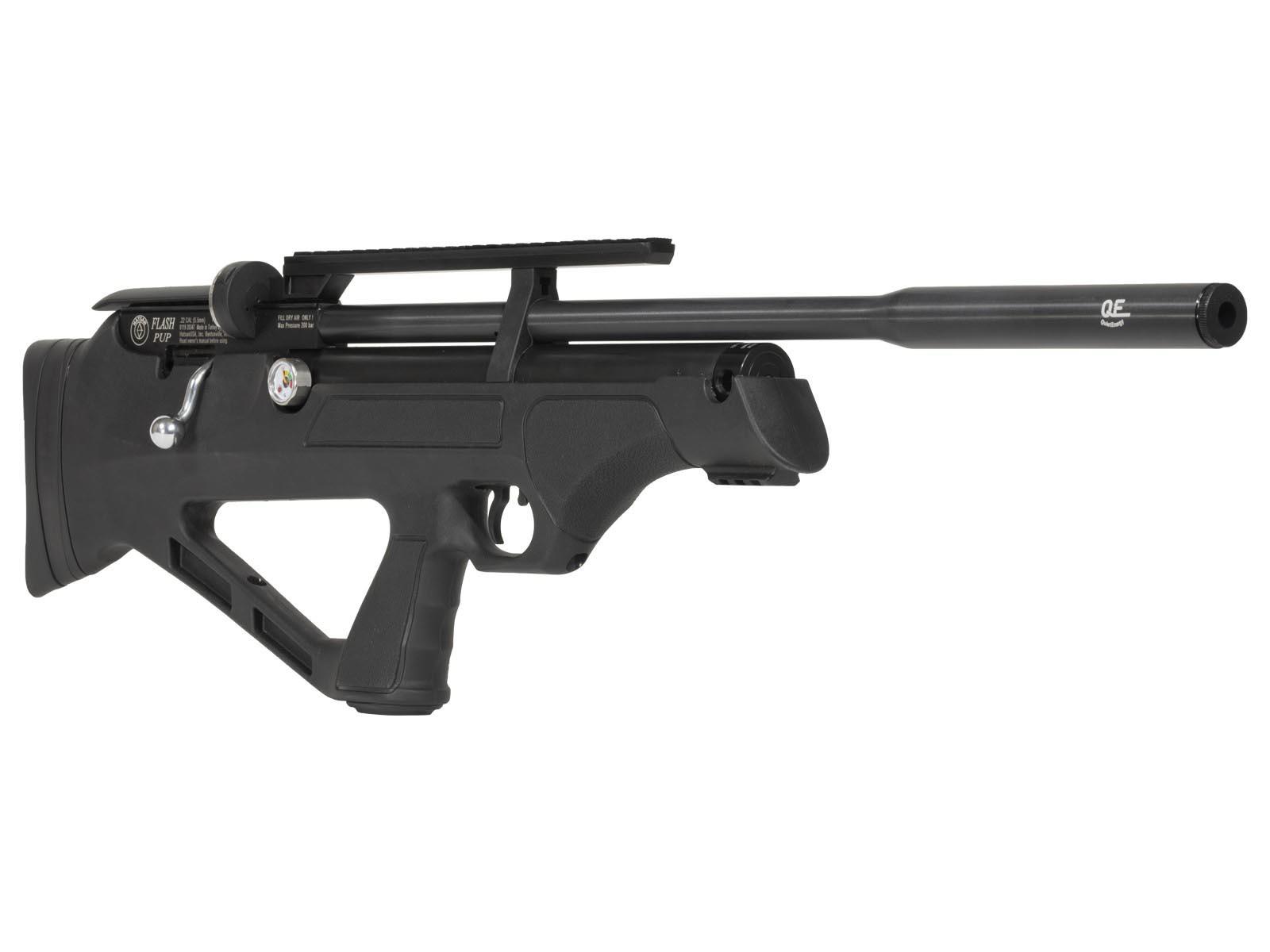 Side view of a modern air rifle.