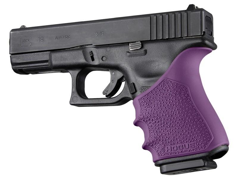 Hogue HandAll Beavertail Grip Sleeve Glock 19 23 32 38 Gen 3-4 Purple