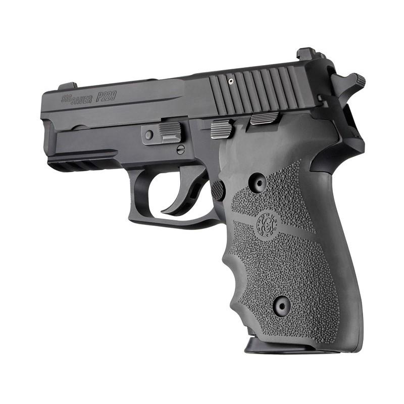 Hogue Overmolded Rubber Grip Handgun Grips for Sig Sauer P228/P229 Slate Grey with Finger Grooves