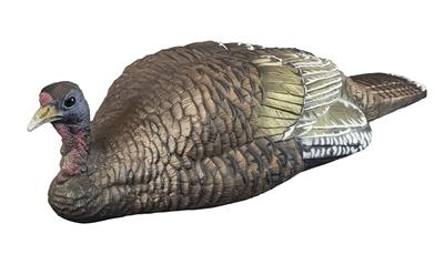 Realistic turkey decoy for hunting or decoration.
