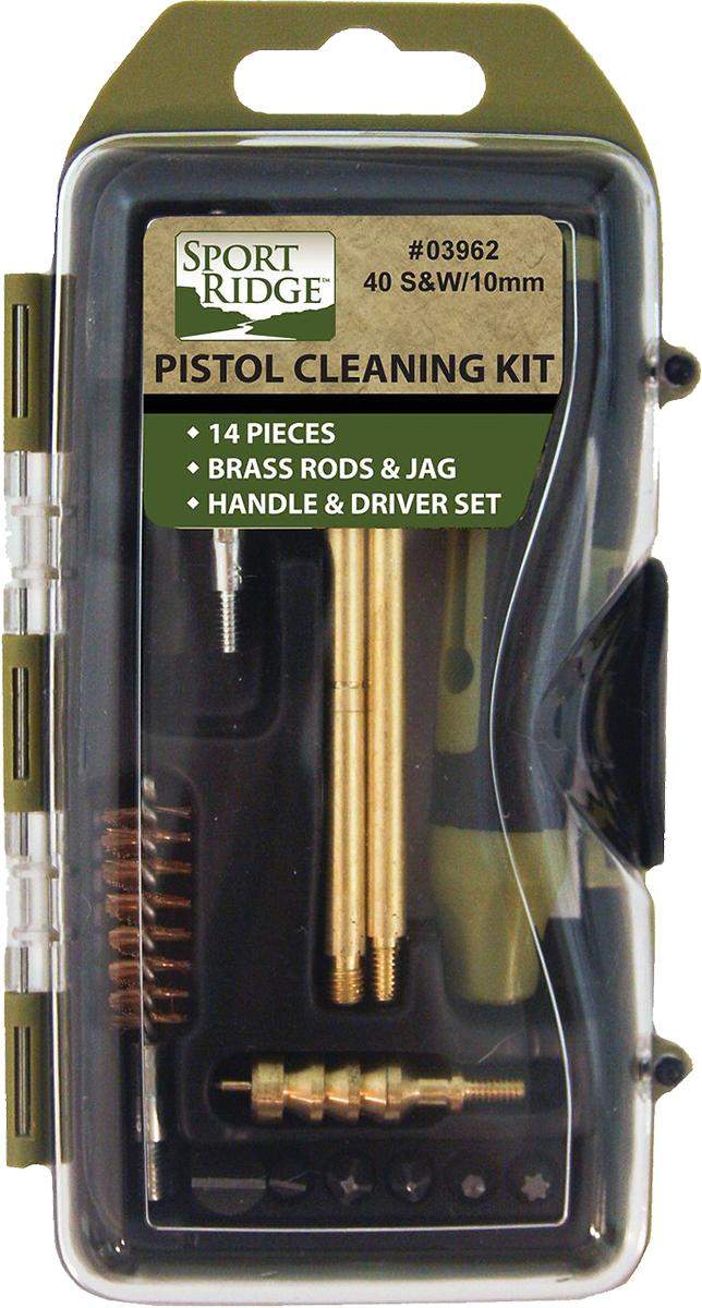 TacShield Sport Ridge 14pc Pistol Cleaning Kit - 40 Cal/10mm Black