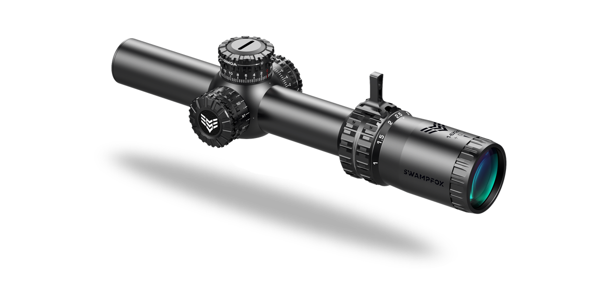Swampfox Arrowhead LPVO Series Rifle Scope 1-8x24 30mm SFP IR Green MOA Black