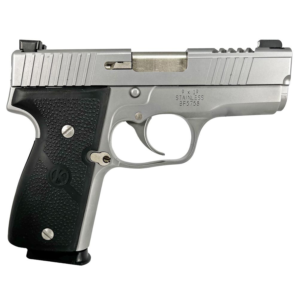 Kahr K9 Limited Edition Cut Out Stainless Steel Slide Handgun 9mm Luger 7rd Magazines 3.6" Barrel TruGlo Sights