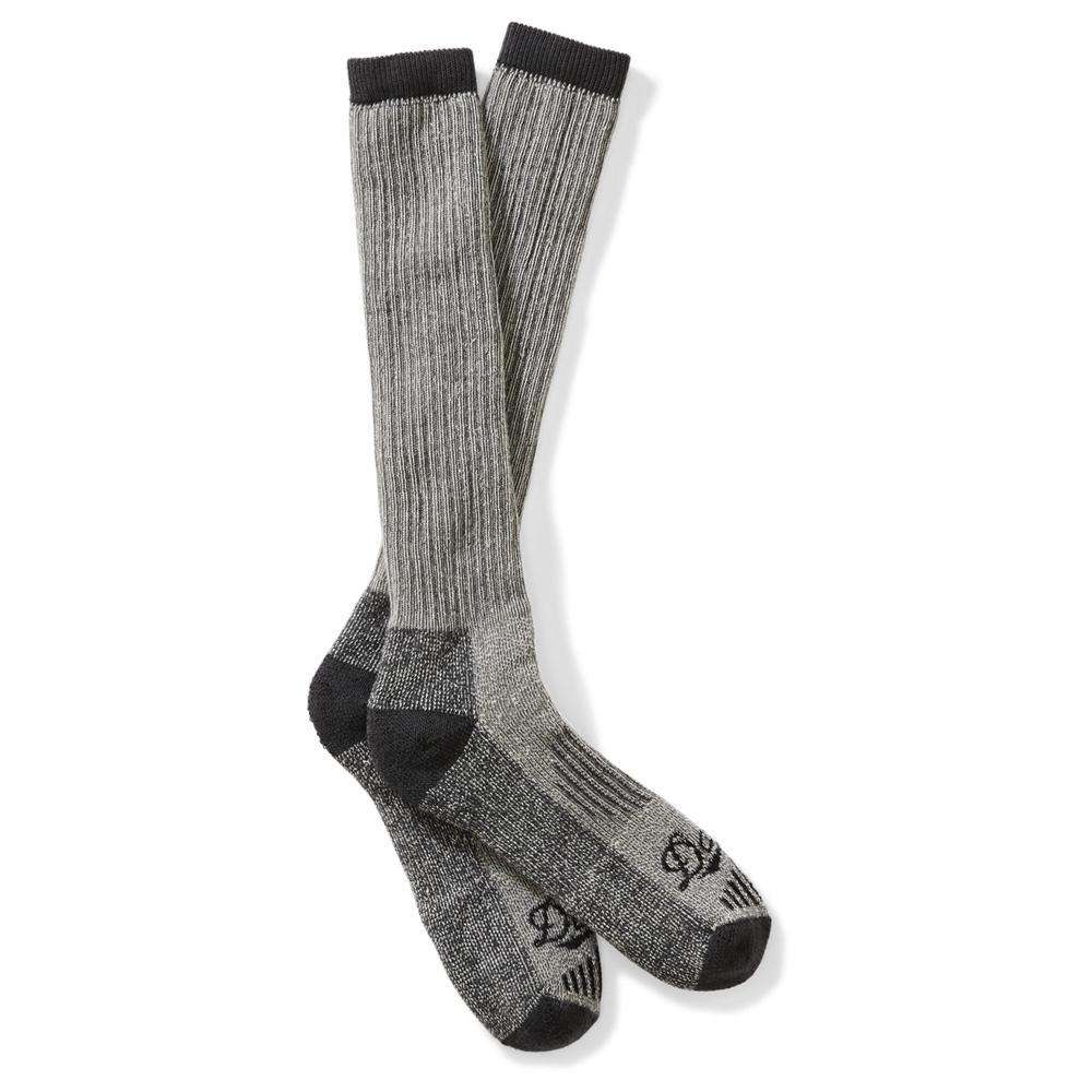 Pair of gray ribbed knee-high socks