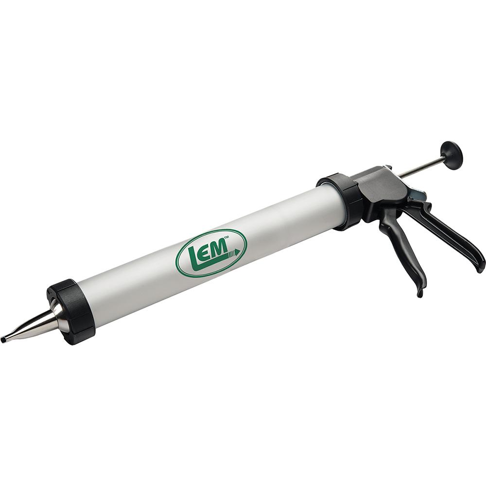 LEM sausage stuffer for easy meat preparation.