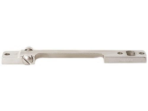 Stainless steel latch for secure fastening.