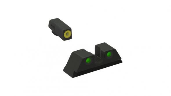 Meprolight ML41231 Hyper-Bright Yellow Ring Front/Green Rear Sights for Kimber DASA Revolvers