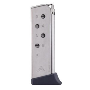 Mec-Gar Handgun Magazine Walther PPK .380 ACP Carbon Steel Tube Nickel 6 rds