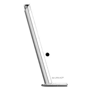 Mec-Gar Walther PPK/S .380 Magazine Standard Floorplate Nickel 7/rd