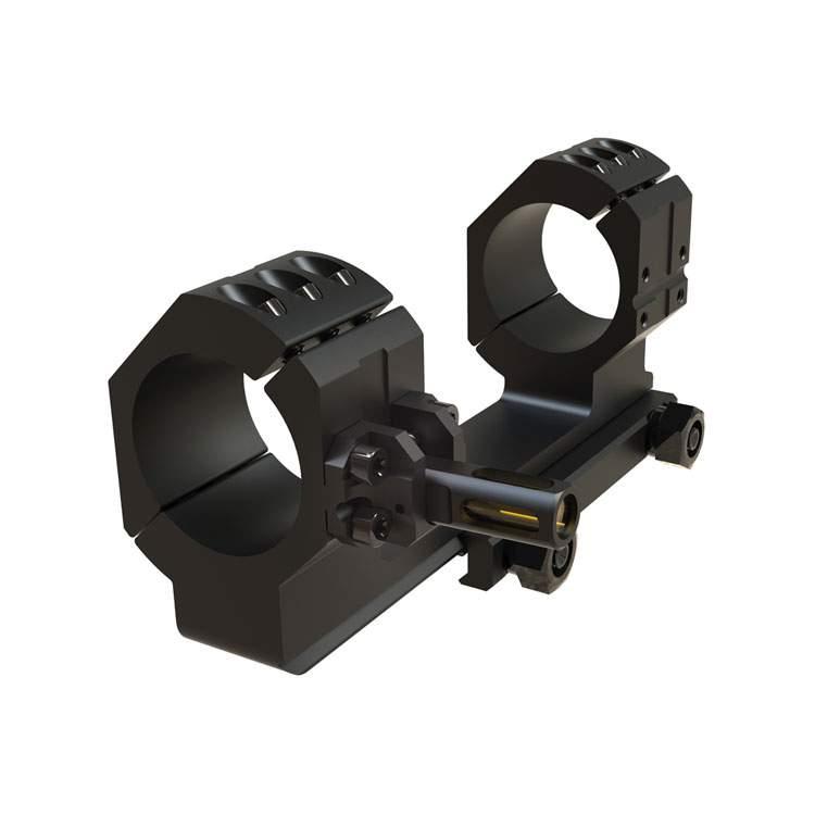 Black rifle scope mount with adjustable rings