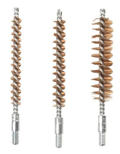 Three metal brushes for cleaning surfaces
