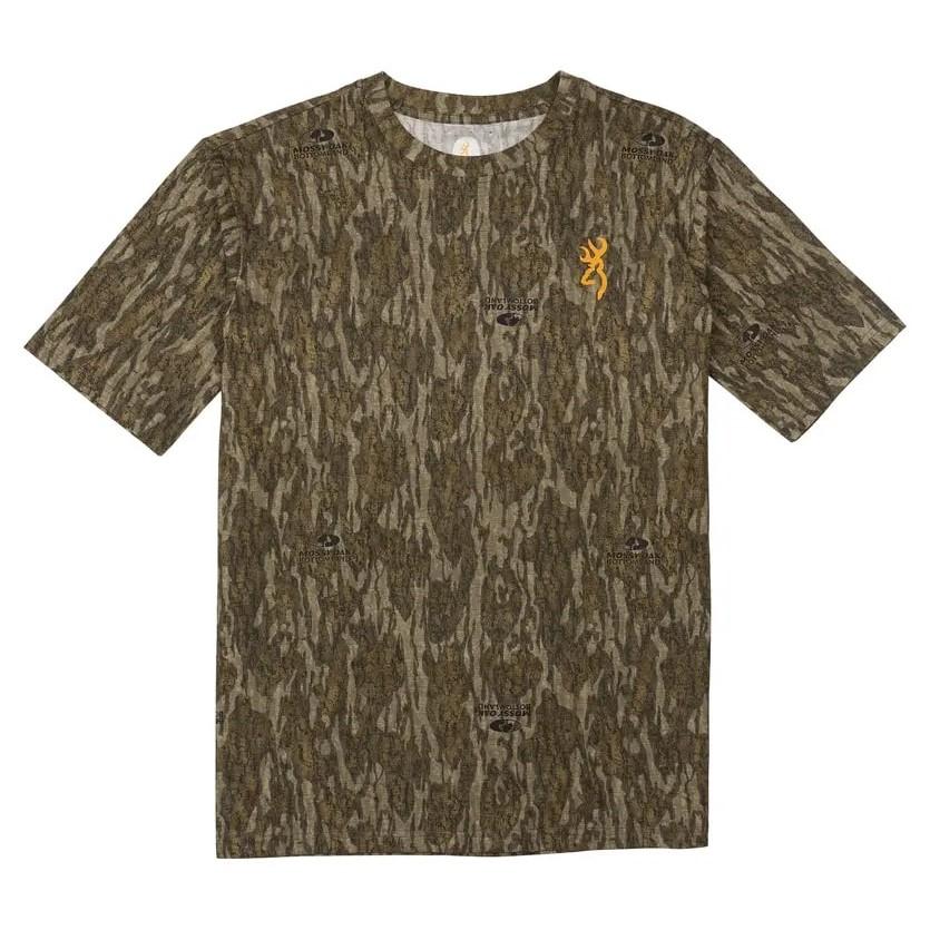 Camo-patterned short sleeve t-shirt