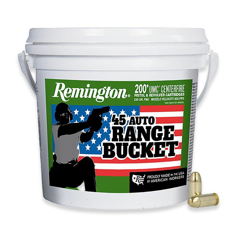 Remington .45 Auto Range Bucket with cartridges.