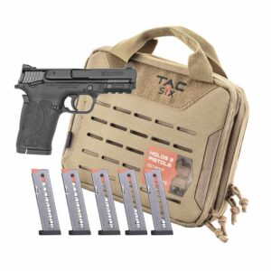 Smith & Wesson pistol with tactical carry case and magazines.