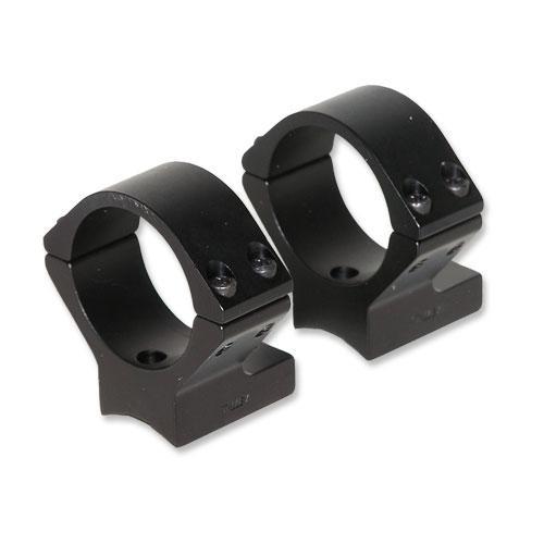 Black mounting rings for firearm scopes