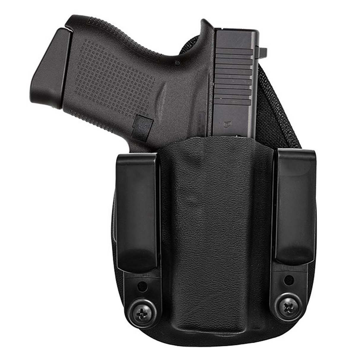 Hybrid IWB Kydex Holster FOR Glock 43 Black Ambidextrous