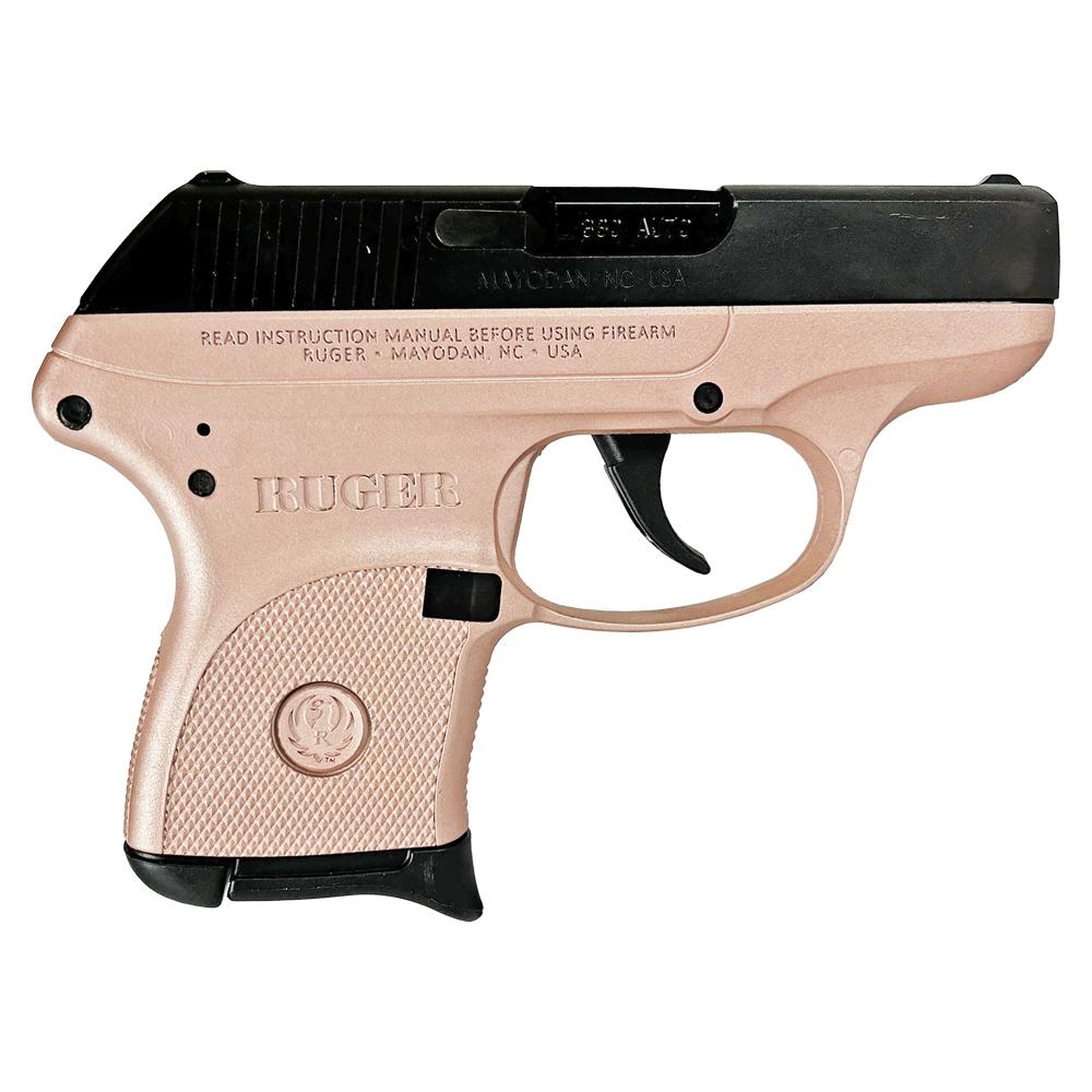Pink Ruger handgun with safety instructions