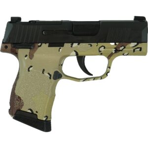 Sig Sauer P365 Custom "Chocolate Chip Hydro Dip Frame" Handgun 9mm Luger 10rd Magazines 3.1" Barrel Black Slide