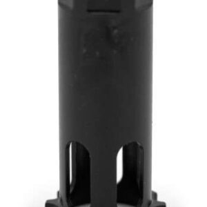 Black cylindrical object with grooves and hex top