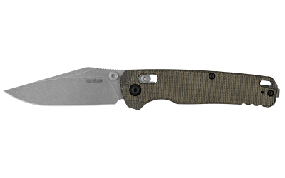 Outdoor folding knife with a gray blade.