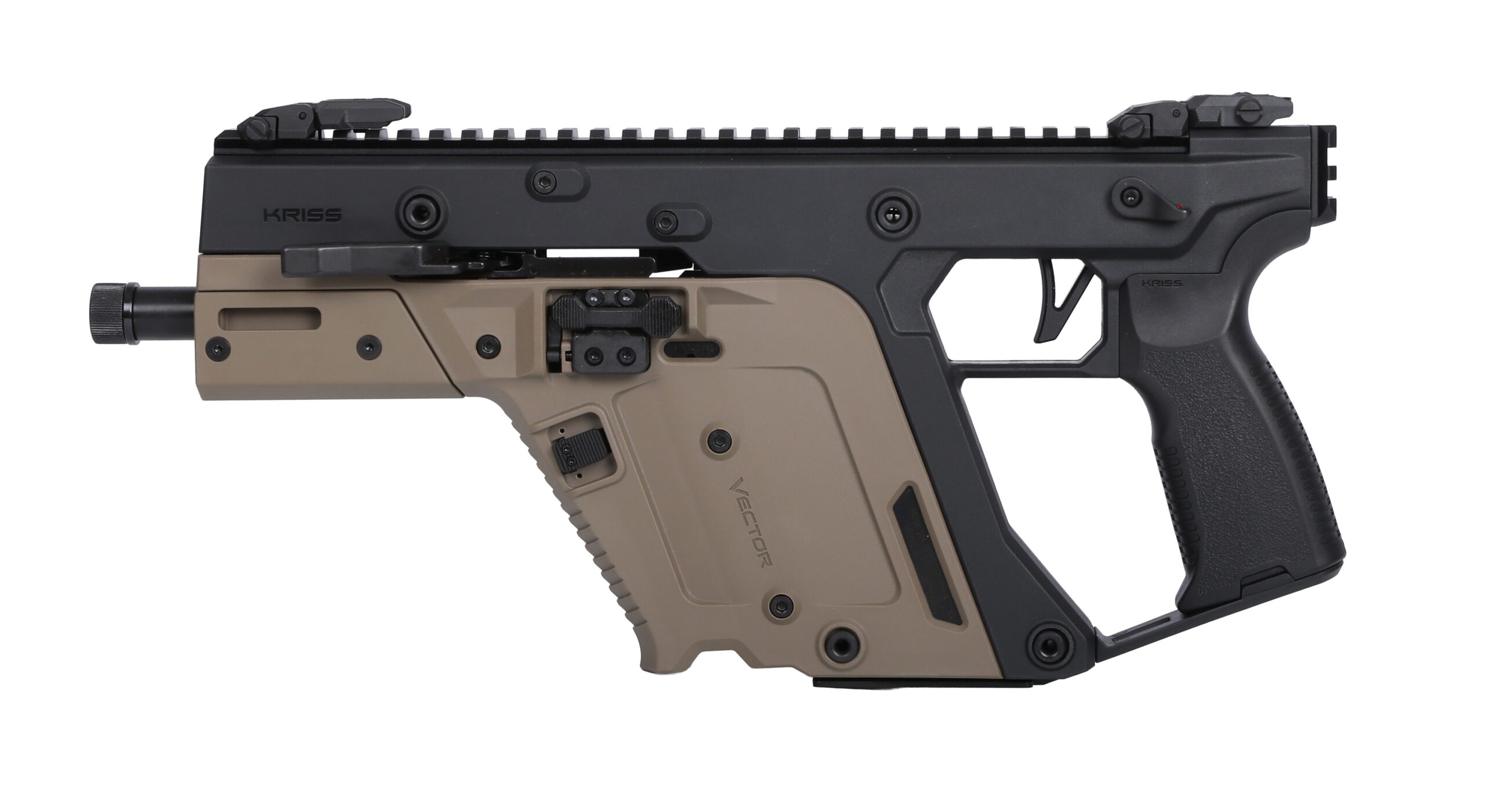 Side view of a Kriss Vector firearm