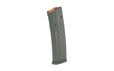Gray magazine for firearms with safety features.